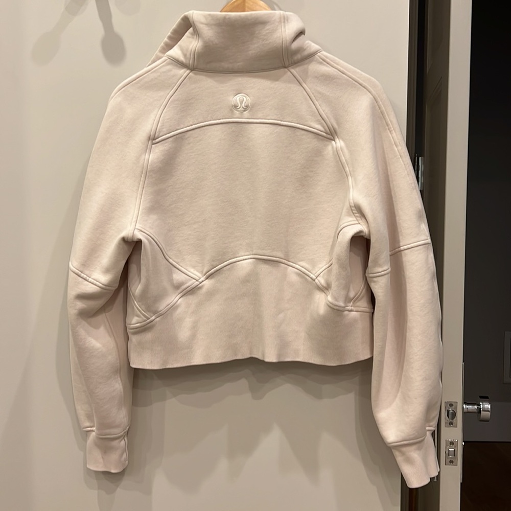Creamy white Lululemon crop half zip - Picture 5 of 6